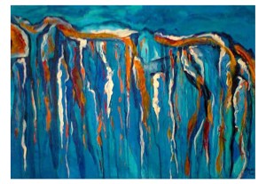 037-w Farbenspiel mit Wasserfällen