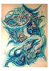 062-w Strukturen in Blau